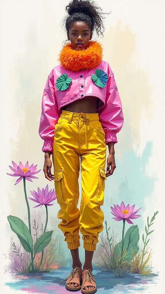 bold whimsical impressionist fashion