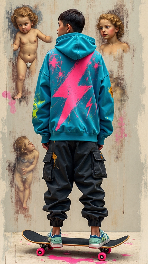 skatewear meets historical irony
