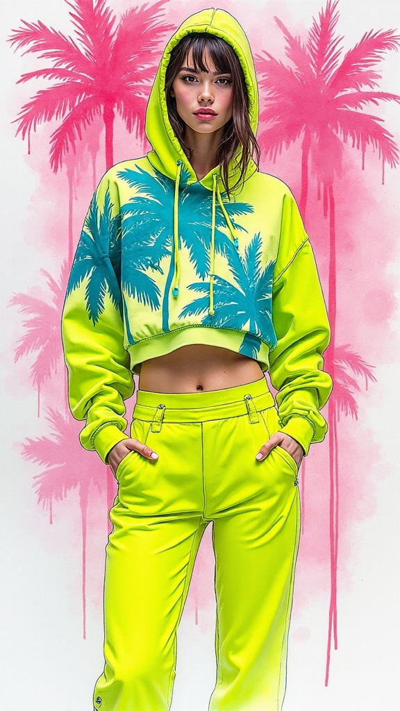 vibrant oversized retro streetwear