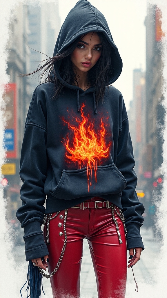 demonic flames inspire streetwear