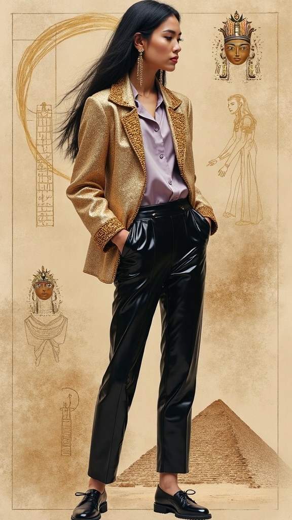 opulent egyptian inspired menswear collection