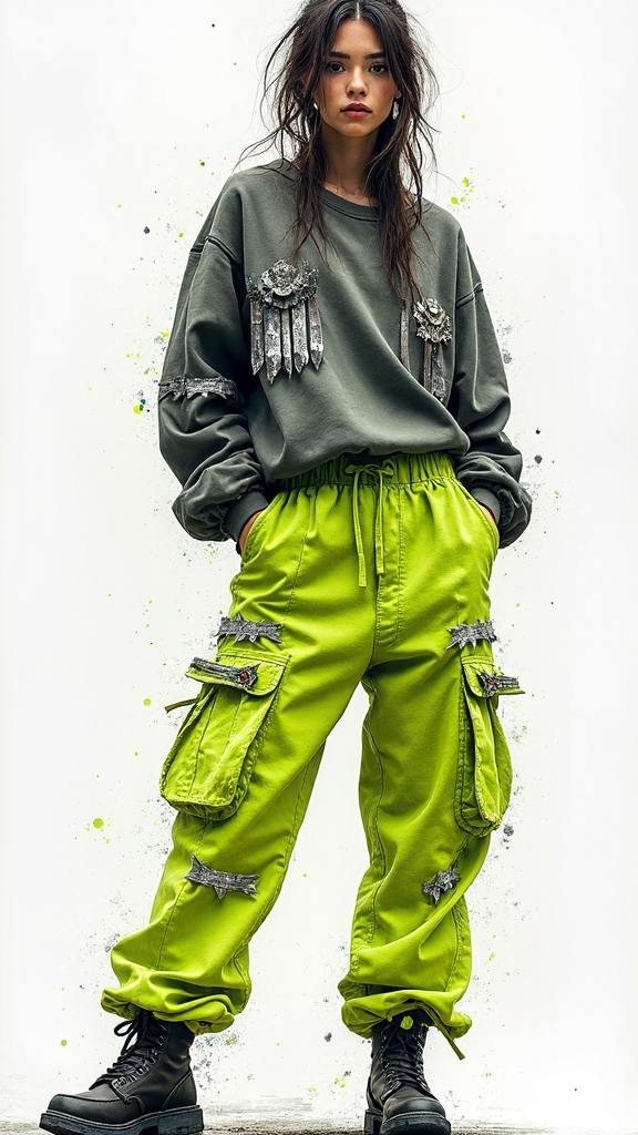 rebellious cargo pants styling