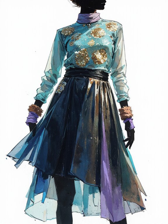 textured streetwear layering explosion