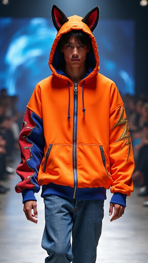 vibrant ninja inspired streetwear design